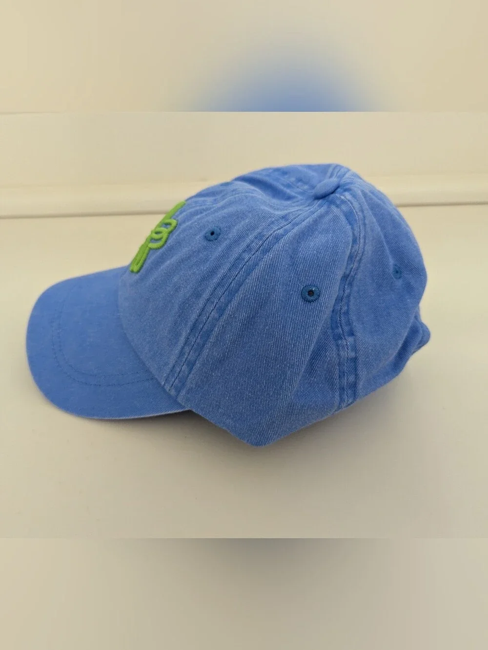NWT! Lilly Pulitzer Chambray Logo Hat In Oceanfront Blue